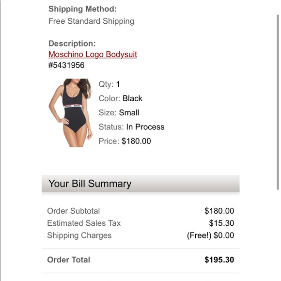 COPY - Moschino Logo Bodysuit - 100% Authentic with receipt! - Picture 9 of 9